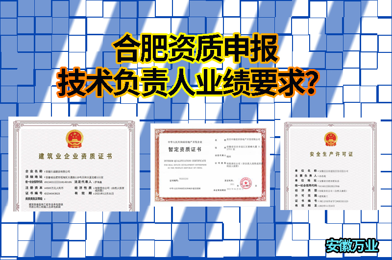 合肥資質(zhì)申報(bào)技術(shù)負(fù)責(zé)人業(yè)績要求？