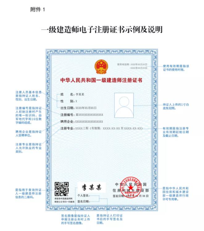 一級建造師實行電子證書，明年開始紙質證書作廢